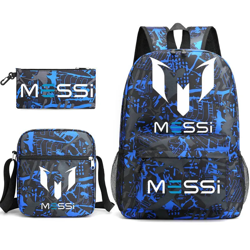 Mochila do Messi - Acompanha estojo e lancheira de brinde