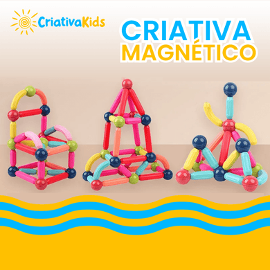 Criativa Magnético - Conjunto de Bolas e Hastes Magnéticas - Criativa Kids - CriativaKids