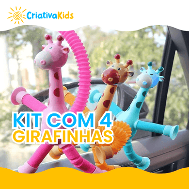 Kit com 4 Girafinhas - Estica e Brilha - Criativa Kids - CriativaKids